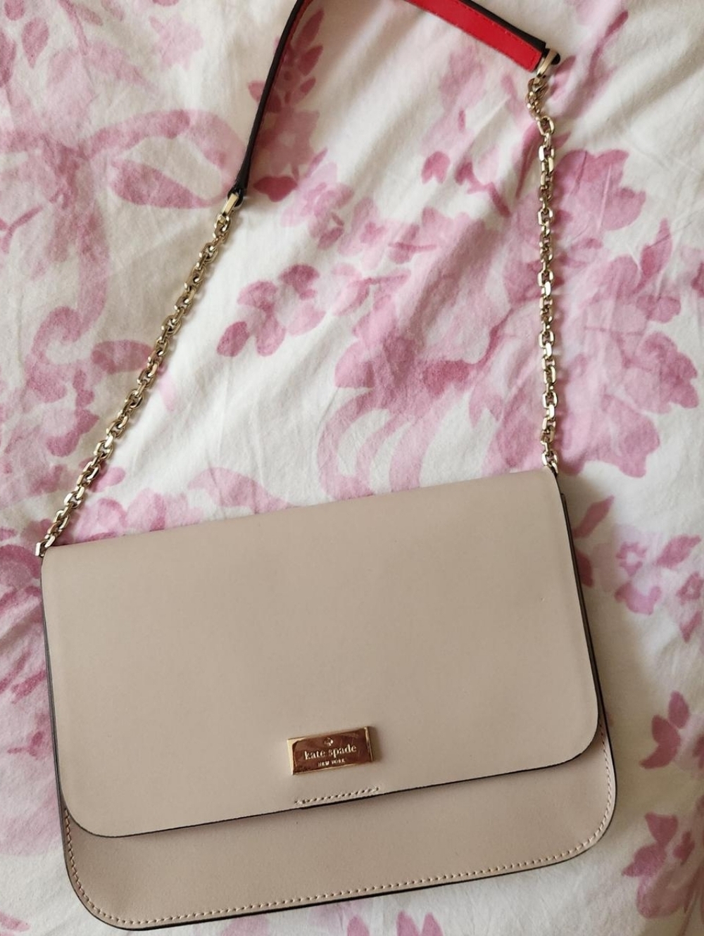 kate spade Blush Pink Leather Chain-Shoulder Crossbody